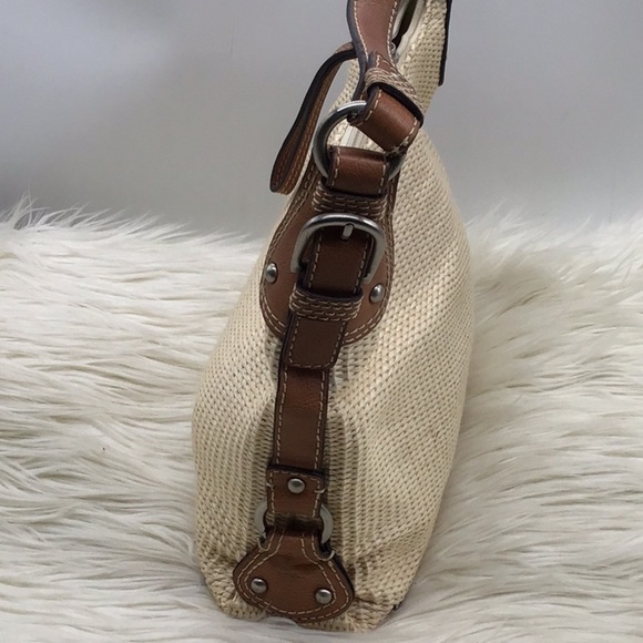 Fossil Beige Tweed Shoulder Bag - Picture 9 of 11